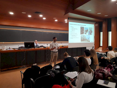 HUB Controller Carlo in front of the classroom