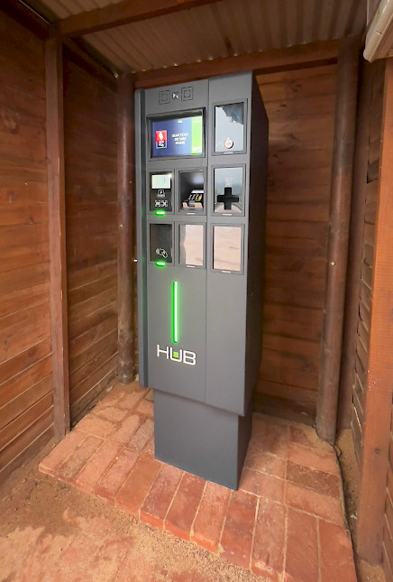 Jupiter automated pay station at Wine Farm Constantia, South Africa