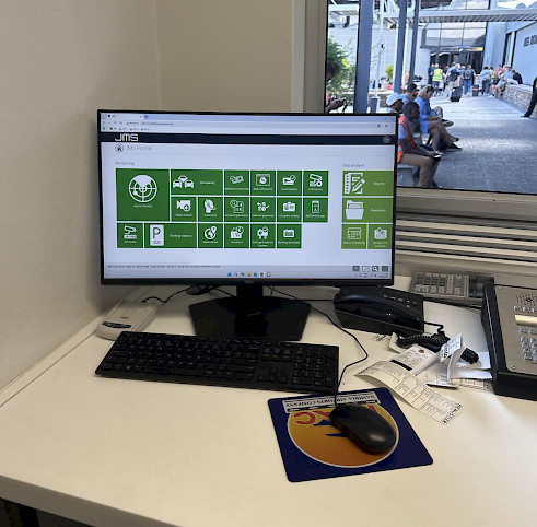 JMS management system at the car park control room