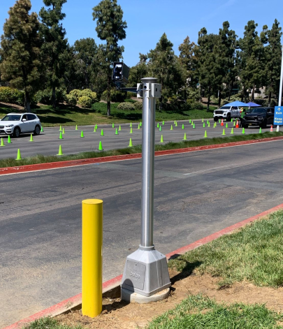 LPR camera on parking lane