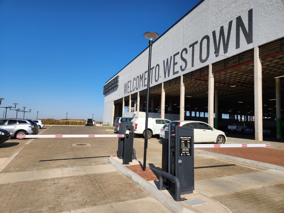 Westown Square (South Africa) ticketless parking entrance by HUB Parking Technology